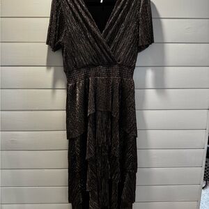 1. State Shimmering Black High Low Dress